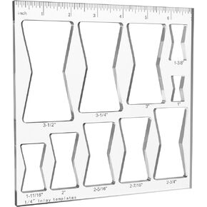 10 in 1 Butterfly Inlay Template, Router Template for Woodworking, paired with 1/4 inch Brass Router Template Liner and nut, Straight Shank Woodworking milling Cutter,Router kit for Precise Cutting.