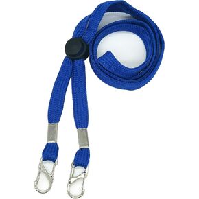 5 Pack Lanyards Adjustable Neck Lanyard - 2 Hook Design for Special Event Badges, Mask Wearing, Credentials and Ticket Holders