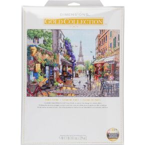 Dimensions Flowers for Sale Counted Cross Stitch Kit, 9" x 12", 14 Cnt. Light Blue Aida 5 Piece