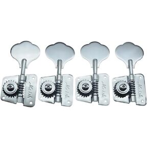 Vintage 2x Right/2x Left 2R2L 70s Cloverleaf Bass Tuners Bass Tuning Machine Heads Bass Tuning Keys for Jazz J Bass/Precision P Bass Black