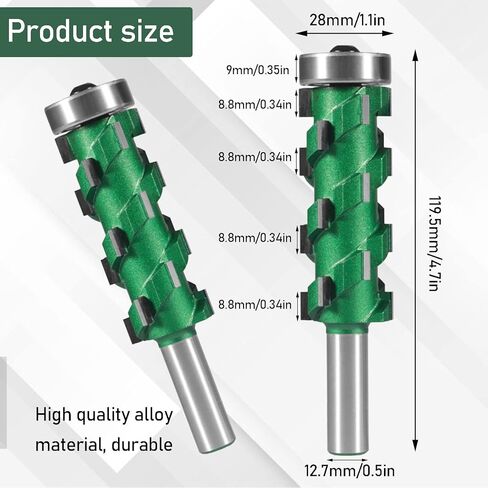 Flush Trim Router Bit Extra Long, Flush Trimming Bit 1/2" Shank, 2-3/4" Cut Length, 20 Flutes 1/2 Inch Shank Top Bearing Flush Trim Router Bit, Solid Carbide for Wood Trimming Tools in Kuwait
