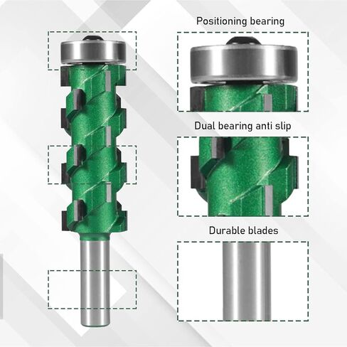Flush Trim Router Bit Extra Long, Flush Trimming Bit 1/2" Shank, 2-3/4" Cut Length, 20 Flutes 1/2 Inch Shank Top Bearing Flush Trim Router Bit, Solid Carbide for Wood Trimming Tools in Kuwait