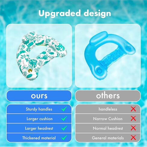Pool Floats, PJF 2Pack Inflatable River Tube Float Cup Holders, Handles, Ergonomic Headrest Pool Floats Chairs Adult for Pool Party Summer Water Fun in Saudi Arabia