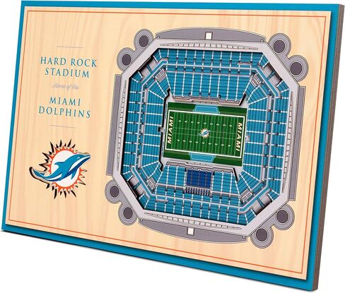 YouTheFan NFL Desktop StadiumViews, Wood Grain, 12 x 8 Inches in Saudi Arabia