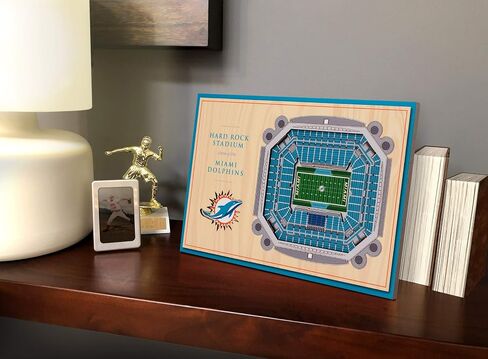 YouTheFan NFL Desktop StadiumViews, Wood Grain, 12 x 8 Inches in Saudi Arabia