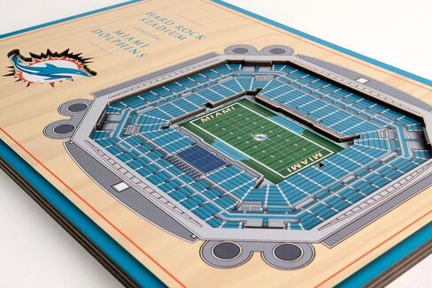 YouTheFan NFL Desktop StadiumViews, Wood Grain, 12 x 8 Inches in Saudi Arabia