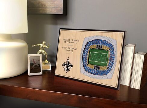 YouTheFan NFL Desktop StadiumViews, Wood Grain, 12 x 8 Inches in Saudi Arabia