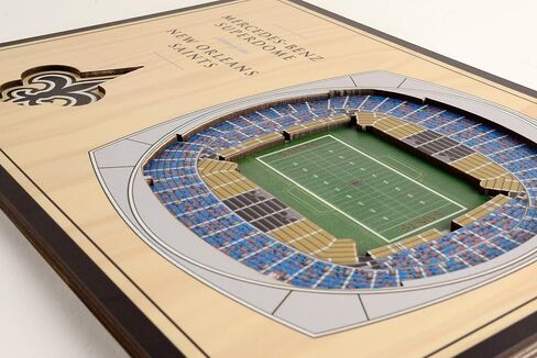 YouTheFan NFL Desktop StadiumViews, Wood Grain, 12 x 8 Inches in Saudi Arabia