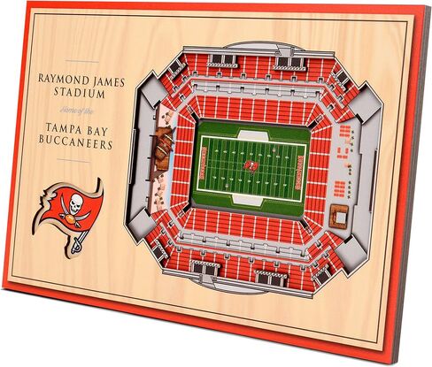 YouTheFan NFL Desktop StadiumViews, Wood Grain, 12 x 8 Inches in Saudi Arabia