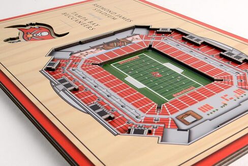 YouTheFan NFL Desktop StadiumViews, Wood Grain, 12 x 8 Inches in Saudi Arabia