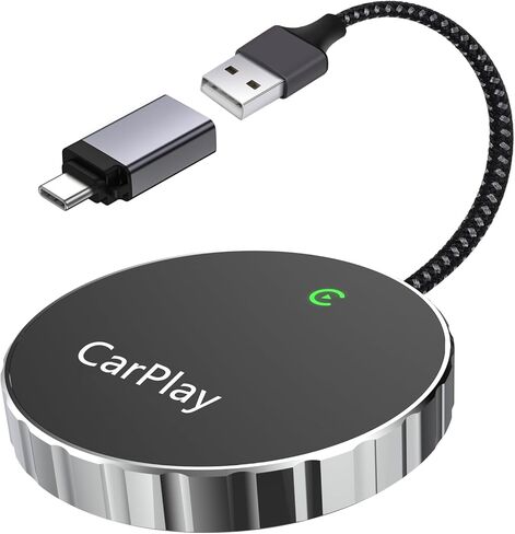 Casoda Newest Wireless CarPlay Adapter for Factory Wired Apple CarPlay Cars, Stable and Fast Connection Never Drop, Works with Almost All car Models in Kuwait