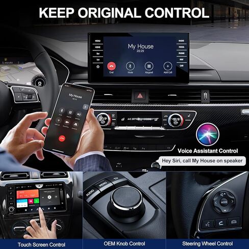 Casoda Newest Wireless CarPlay Adapter for Factory Wired Apple CarPlay Cars, Stable and Fast Connection Never Drop, Works with Almost All car Models in Kuwait