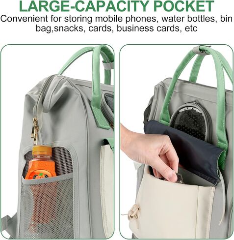 Cat Carrier Backpack Dog Backpack Carrier for Small Dogs, Breathable Pet Carrier Backpack with Harness Lightweight and Portable for Travel Hiking and Outdoor, Gray in Saudi Arabia