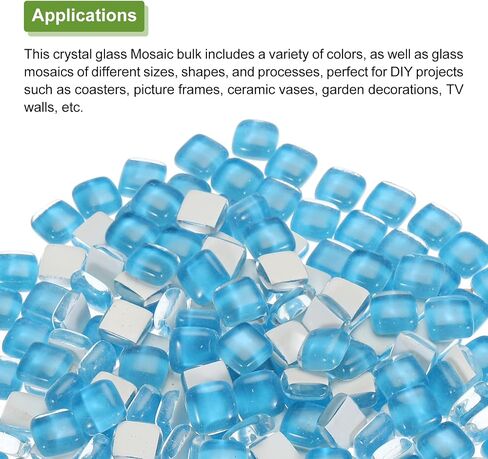 MECCANIXITY 200g Irregular Crystal Glass Mosaic Tiles Tiny Glass Mosaic Tiles Bulk for Craft DIY Hobbies Art Project White in Saudi Arabia
