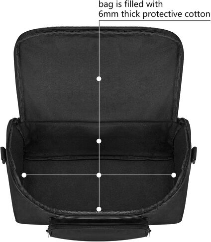 Carrying Case for W-KING T9-2 80W Party Bluetooth Speaker Wireless,Travel Cover Outdoor Shoulder Bag for W-KING T9-2,Extra Storage Pockets for Microphone,Remote,Cable,Accessories (Black) in Saudi Arabia