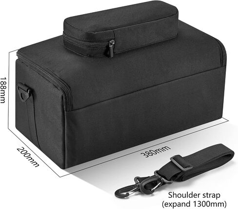 Carrying Case for W-KING T9-2 80W Party Bluetooth Speaker Wireless,Travel Cover Outdoor Shoulder Bag for W-KING T9-2,Extra Storage Pockets for Microphone,Remote,Cable,Accessories (Black) in Saudi Arabia
