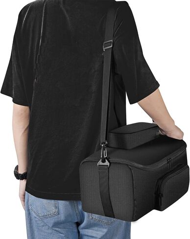 Carrying Case for W-KING T9-2 80W Party Bluetooth Speaker Wireless,Travel Cover Outdoor Shoulder Bag for W-KING T9-2,Extra Storage Pockets for Microphone,Remote,Cable,Accessories (Black) in Saudi Arabia