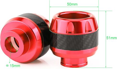 Front Fork Frame Slider, Wheel Crash Slider Wear Proof Anti Falling for Motorcycles (Red) in Saudi Arabia