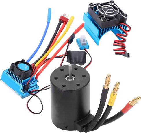 مجموعة محرك VGEBY RC بدون فرشاة، 3650 2300KV مقاومة للماء 4 أقطاب محرك بدون فرشاة 80A ESC مجموعة كومبو لأجزاء تحديث شاحنة سيارة RC 1/10 in Saudi Arabia