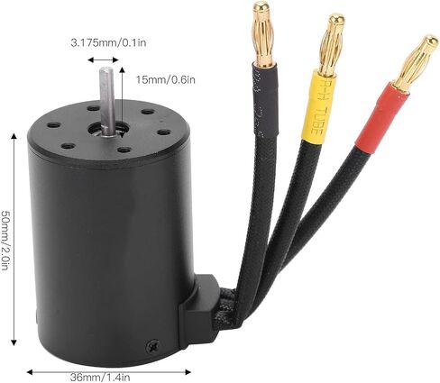 مجموعة محرك VGEBY RC بدون فرشاة، 3650 2300KV مقاومة للماء 4 أقطاب محرك بدون فرشاة 80A ESC مجموعة كومبو لأجزاء تحديث شاحنة سيارة RC 1/10 in Saudi Arabia