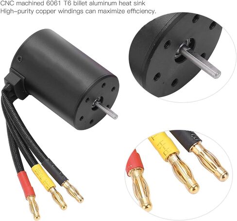 مجموعة محرك VGEBY RC بدون فرشاة، 3650 2300KV مقاومة للماء 4 أقطاب محرك بدون فرشاة 80A ESC مجموعة كومبو لأجزاء تحديث شاحنة سيارة RC 1/10 in Saudi Arabia