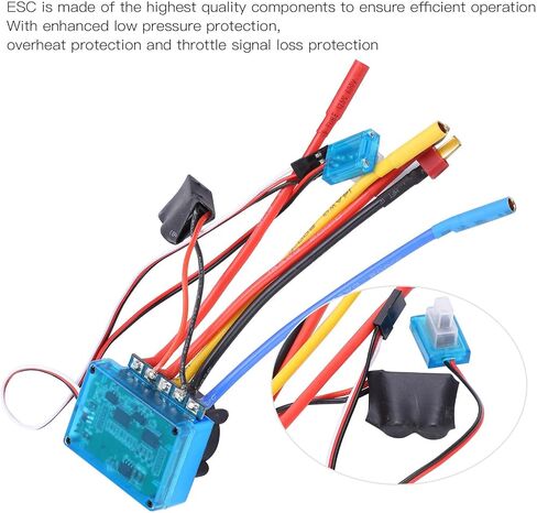 مجموعة محرك VGEBY RC بدون فرشاة، 3650 2300KV مقاومة للماء 4 أقطاب محرك بدون فرشاة 80A ESC مجموعة كومبو لأجزاء تحديث شاحنة سيارة RC 1/10 in Saudi Arabia