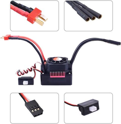 Jrelecs Newset 2838 3800KV 4P Sensorless Brushless Motor & All Waterproof 45A Brushless ESC Electronic Speed Controller for 1/12 1/14 1/16 1/18 RC Car in Saudi Arabia