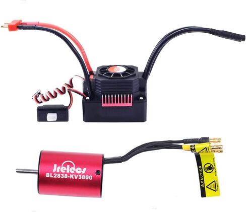 Jrelecs Newset 2838 3800KV 4P Sensorless Brushless Motor & All Waterproof 45A Brushless ESC Electronic Speed Controller for 1/12 1/14 1/16 1/18 RC Car in Saudi Arabia