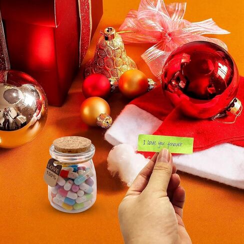 Mczxon 150ml Glass Bottle with 100 Pcs Message Capsule Letters, Romantic Festival Gift for Friends & Lovers in Kuwait