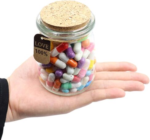 Mczxon 150ml Glass Bottle with 100 Pcs Message Capsule Letters, Romantic Festival Gift for Friends & Lovers in Kuwait