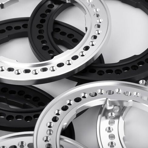 RCHUBAM 2.9inch RC Replacement Ring 4Pcs Aluminum Wheel Beadlock Outer Ring for 1/6 RC Crawler Car SCX6 AXI05000 AXI05001 2.9" Wheels Upgrade (Black) in Saudi Arabia