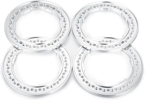 RCHUBAM 2.9inch RC Replacement Ring 4Pcs Aluminum Wheel Beadlock Outer Ring for 1/6 RC Crawler Car SCX6 AXI05000 AXI05001 2.9" Wheels Upgrade (Black) in Saudi Arabia