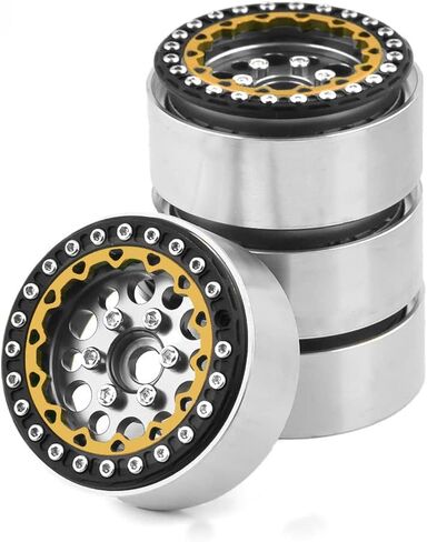 4PCS 1.9" Beadlock Wheels Heavy Duty Metal Wheel Rim w/ 12mm Combiner Hex Fit For 1/10 RC Crawler Axial TRAXXAS TRX4 SCX10 SCX10 II 90046 SCX10 III AXI03007 D90 in Kuwait
