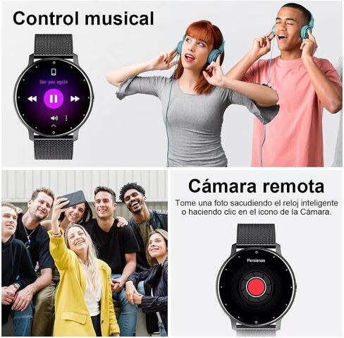 LOYEWAIER Smart Watch Men Bluetooth Call Fitness Tracker 1.32" HD Full Touch Screen Smartwatch Heart Rate Blood Pressure Monitor IP68 Waterproof Black Stainless Steel Sport Watch for Android iOS in Saudi Arabia