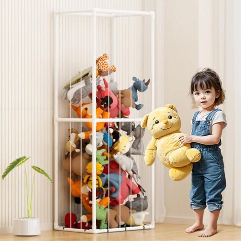 67i Extra Large Stuffed Animal Holder Stuffed Animal Storage Zoo Kids Toy Storage Organizer PVC Plush Storage Organizer Shelf Playroom Storage Kids Room Organization Corner Nursery Decoration in Saudi Arabia