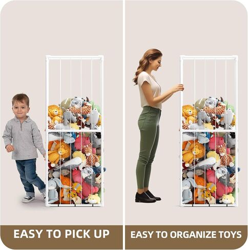 67i Extra Large Stuffed Animal Holder Stuffed Animal Storage Zoo Kids Toy Storage Organizer PVC Plush Storage Organizer Shelf Playroom Storage Kids Room Organization Corner Nursery Decoration in Kuwait