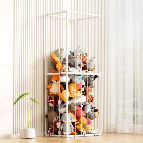 67i Extra Large Stuffed Animal Holder Stuffed Animal Storage Zoo Kids Toy Storage Organizer PVC Plush Storage Organizer Shelf Playroom Storage Kids Room Organization Corner Nursery Decoration in Kuwait