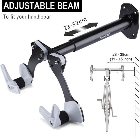 شماعة الدراجة CXWXC - رف ملحقات الدراجة للتخزين الداخلي للمرآب - خطاف تثبيت أفقي للدراجة على الحائط للدراجات in Kuwait
