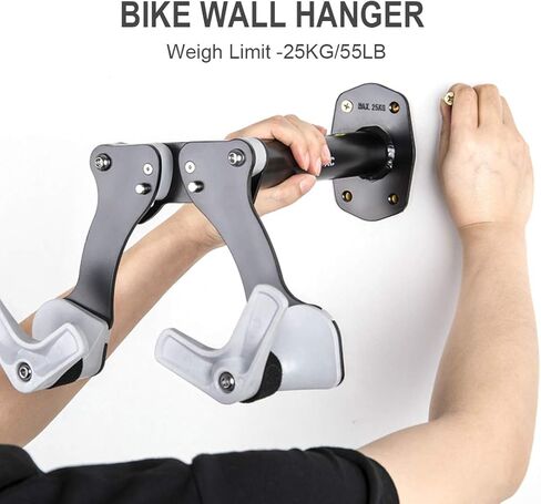 شماعة الدراجة CXWXC - رف ملحقات الدراجة للتخزين الداخلي للمرآب - خطاف تثبيت أفقي للدراجة على الحائط للدراجات in Kuwait