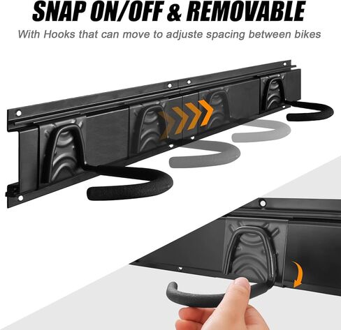 HIGHRAZON Bike Wall Mount, Pedal Mount Bike Rack for Garage, Bike Storage Hanger Bicycle, Heavy Duty Bike Hooks with Rubber Pad for Wall, Max 150LB, 3 Set in Kuwait