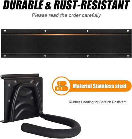 HIGHRAZON Bike Wall Mount, Pedal Mount Bike Rack for Garage, Bike Storage Hanger Bicycle, Heavy Duty Bike Hooks with Rubber Pad for Wall, Max 150LB, 3 Set in Kuwait