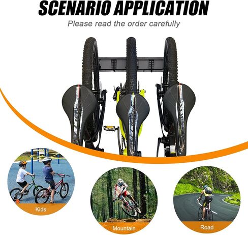 HIGHRAZON Bike Wall Mount, Pedal Mount Bike Rack for Garage, Bike Storage Hanger Bicycle, Heavy Duty Bike Hooks with Rubber Pad for Wall, Max 150LB, 3 Set in Kuwait