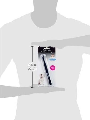 Petosan Double-Headed Toothbrush, Dental Cleaning Accessory for Small Dogs in Saudi Arabia