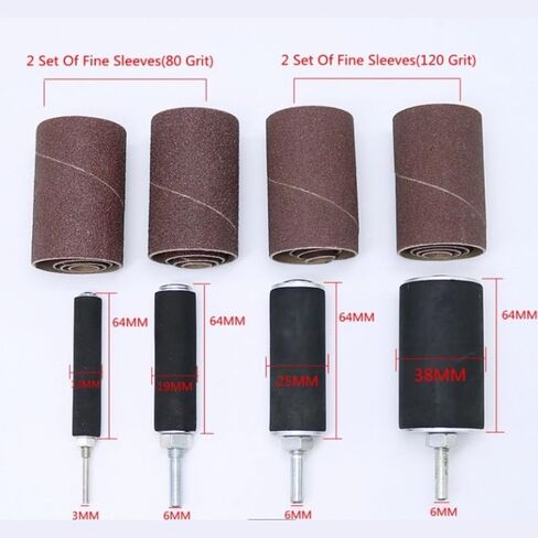 مجموعة أدوات سنفرة طبلة الصنفرة المغزلية 20 قطعة مع حقيبة كاملة، مجموعة أدوات سنفرة الطبل من أجل صنفرة مطاطية دقيقة، مجموعة طبلة سنفرة مثالية in Kuwait