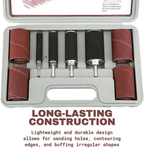 مجموعة أدوات سنفرة طبلة الصنفرة المغزلية 20 قطعة مع حقيبة كاملة، مجموعة أدوات سنفرة الطبل من أجل صنفرة مطاطية دقيقة، مجموعة طبلة سنفرة مثالية in Kuwait