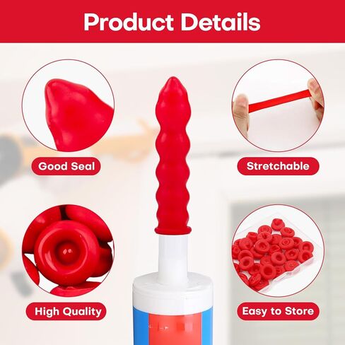 40 قطعة من أغطية السد، أغطية حماية للسد قابلة لإعادة الاستخدام وقابلة للتمدد، أغطية سدادة أنبوب السد لإغلاق والحفاظ على أنبوب السد المفتوح، أحمر in Kuwait