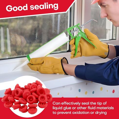 40 قطعة من أغطية السد، أغطية حماية للسد قابلة لإعادة الاستخدام وقابلة للتمدد، أغطية سدادة أنبوب السد لإغلاق والحفاظ على أنبوب السد المفتوح، أحمر in Kuwait