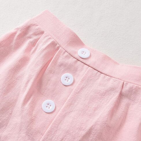 ملابس Unutiylo للفتيات الصغيرات، بذلة رومبير مكشكشة بدون ظهر، أطقم ملابس صيفية in Kuwait