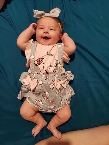 KuKitty Newborn Infant Baby Girl Clothes Solid Ribbed Ruffle Sleeve Top and Overall Shorts with Headband in Saudi Arabia