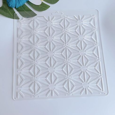 Acrylic Sashiko Stencil with Classic Triangle Pattern for Hand Quilting and Embroidery in Saudi Arabia